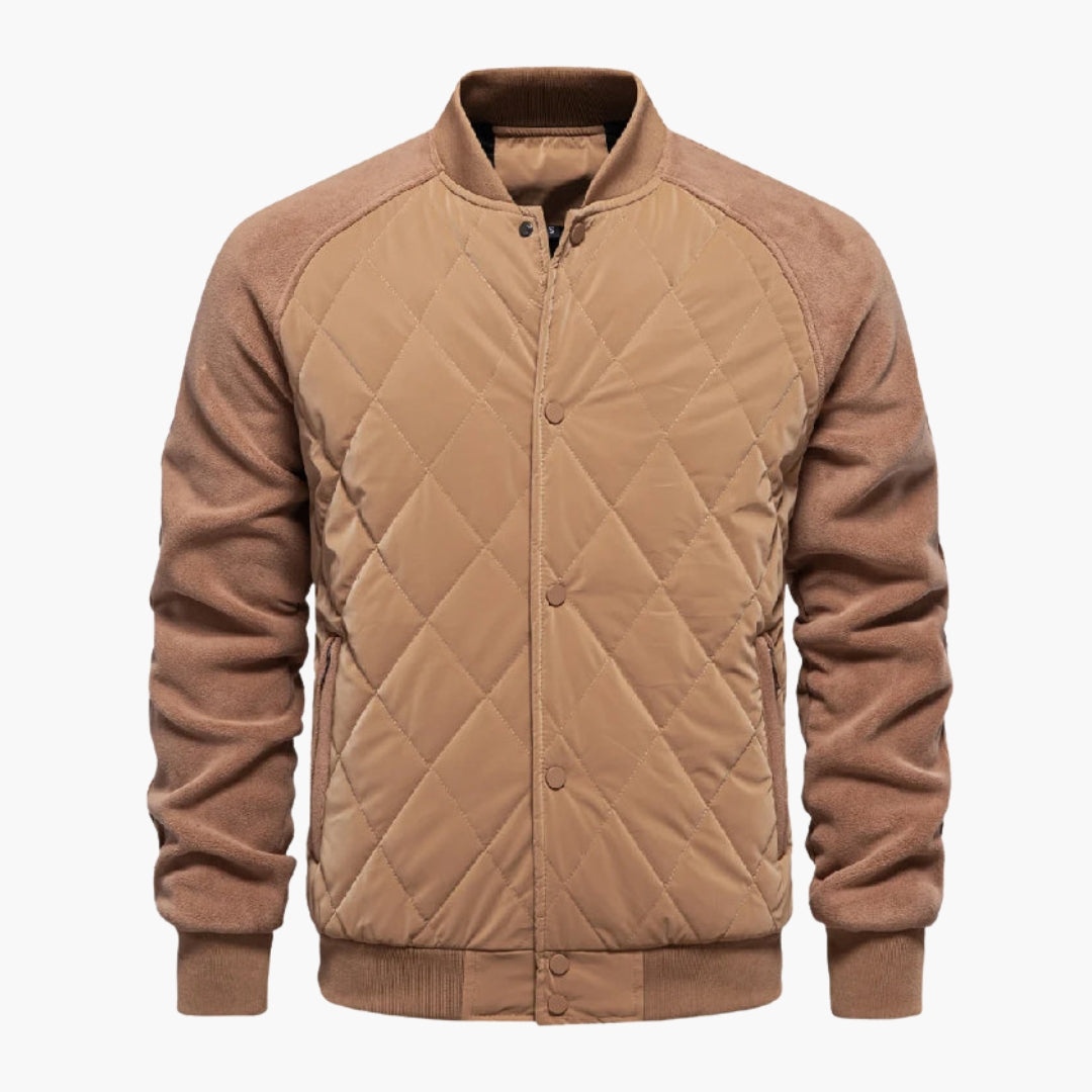 Blouson bomber homme avec corps matelassé
