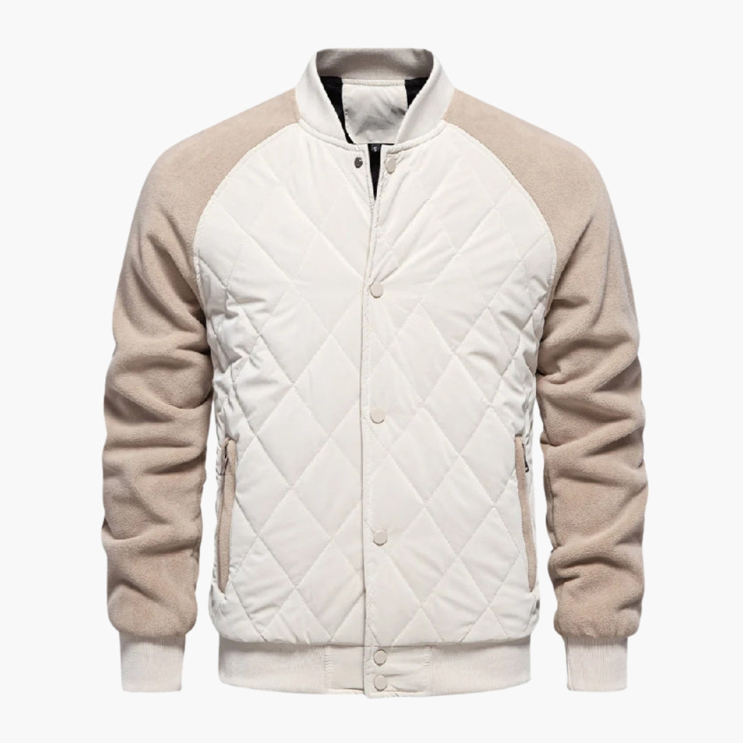 Blouson bomber homme avec corps matelassé