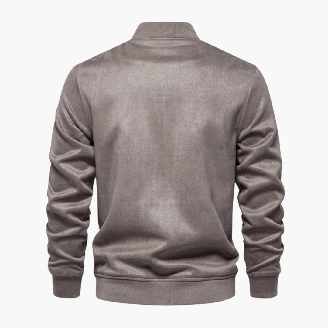 Bomber uomo con finiture a coste