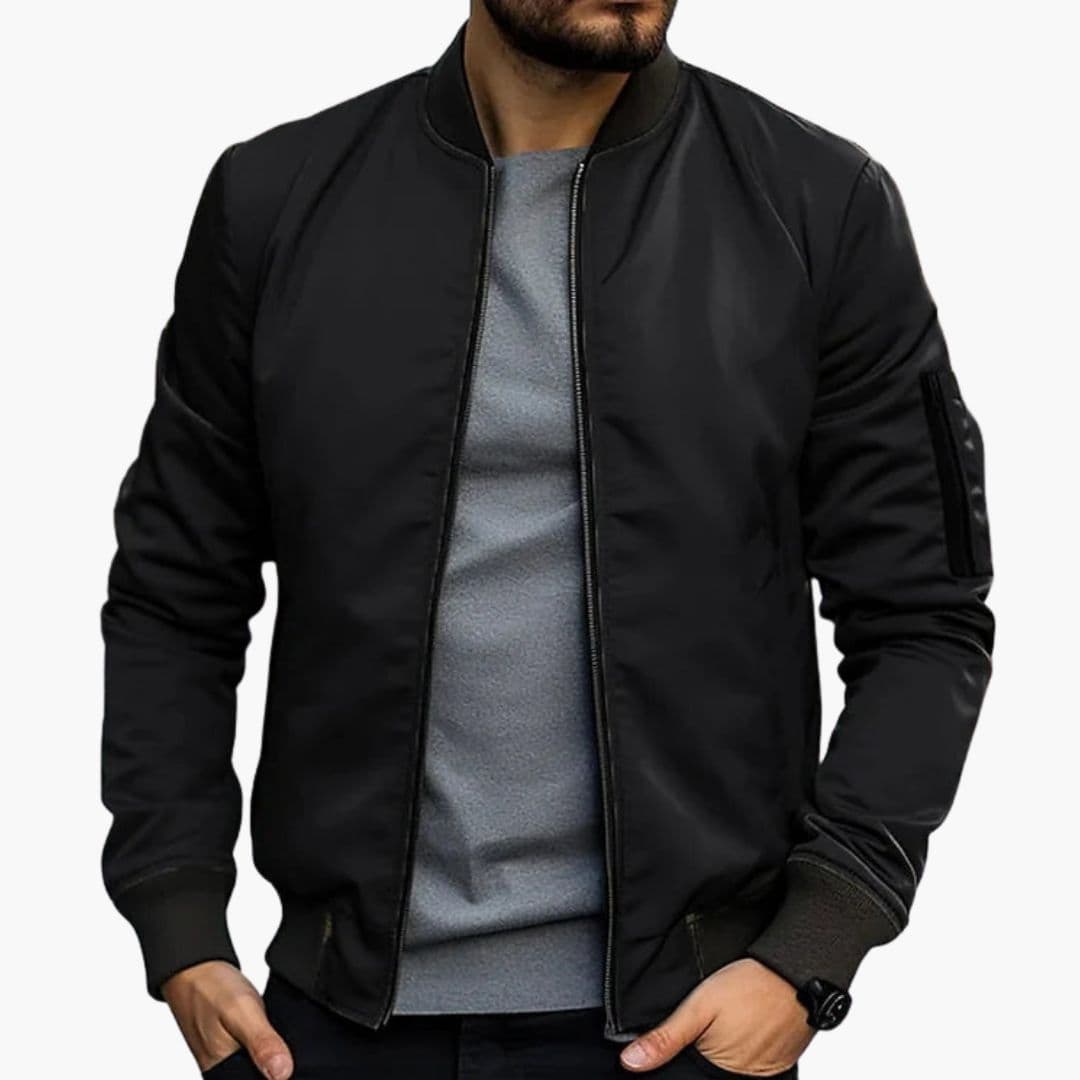Blouson bomber homme avec poche zippée
