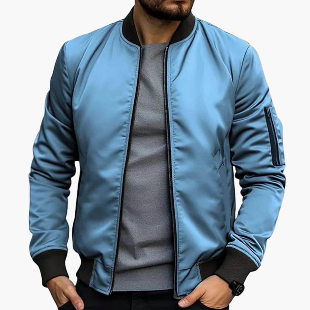 Blouson bomber homme avec poche zippée
