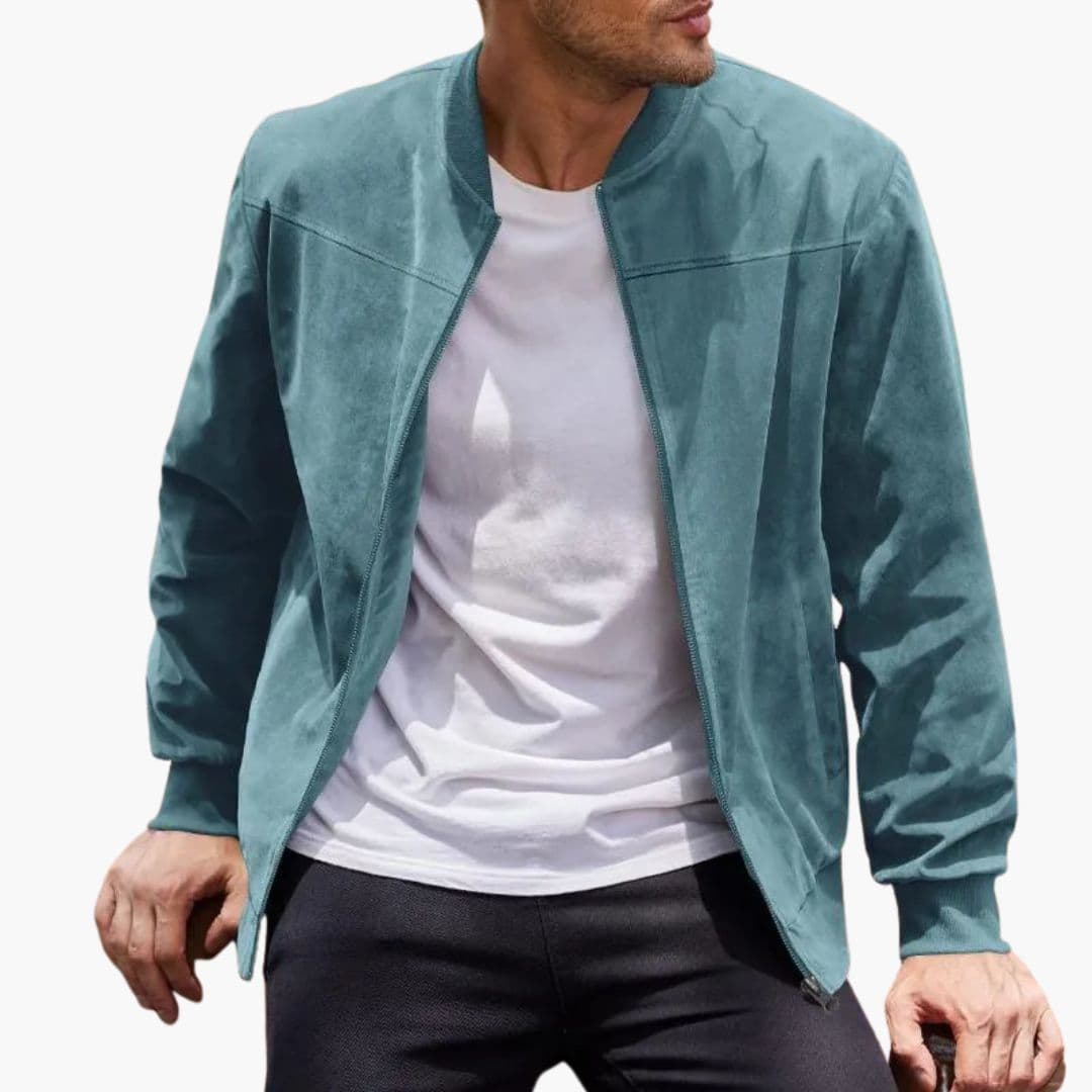Men's bomber jacket with ribbed cuffs