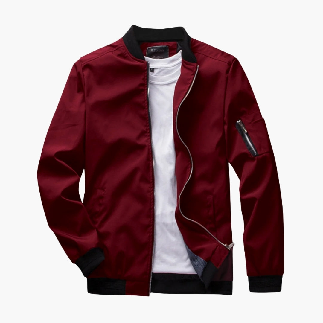 Bomber uomo con tasca con zip sulla manica