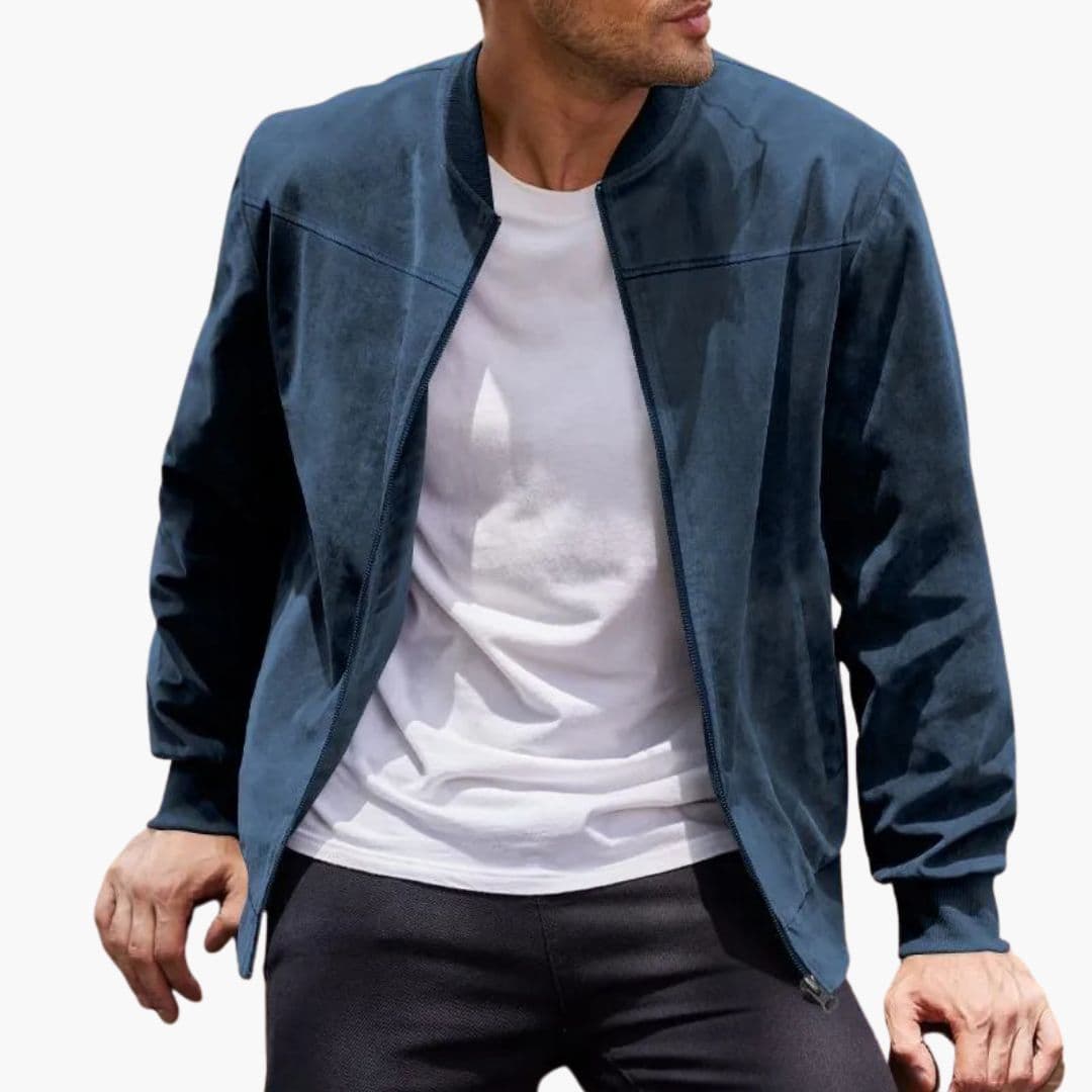 Men's bomber jacket with ribbed cuffs