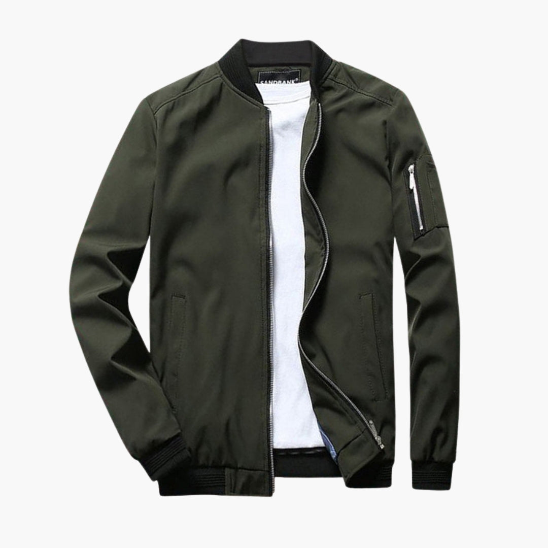 Bomber uomo con tasca con zip sulla manica