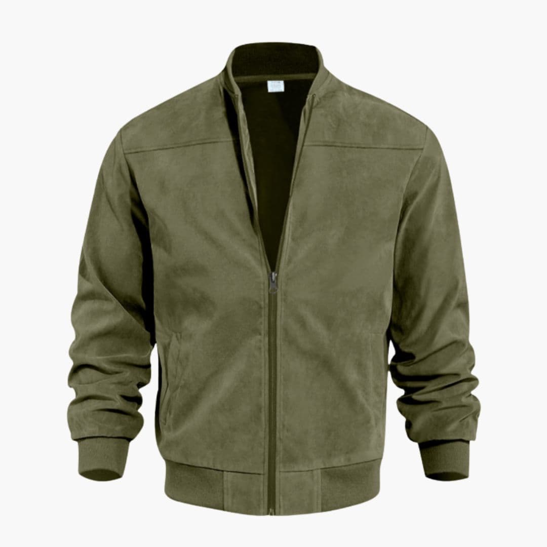Men's bomber jacket with ribbed cuffs