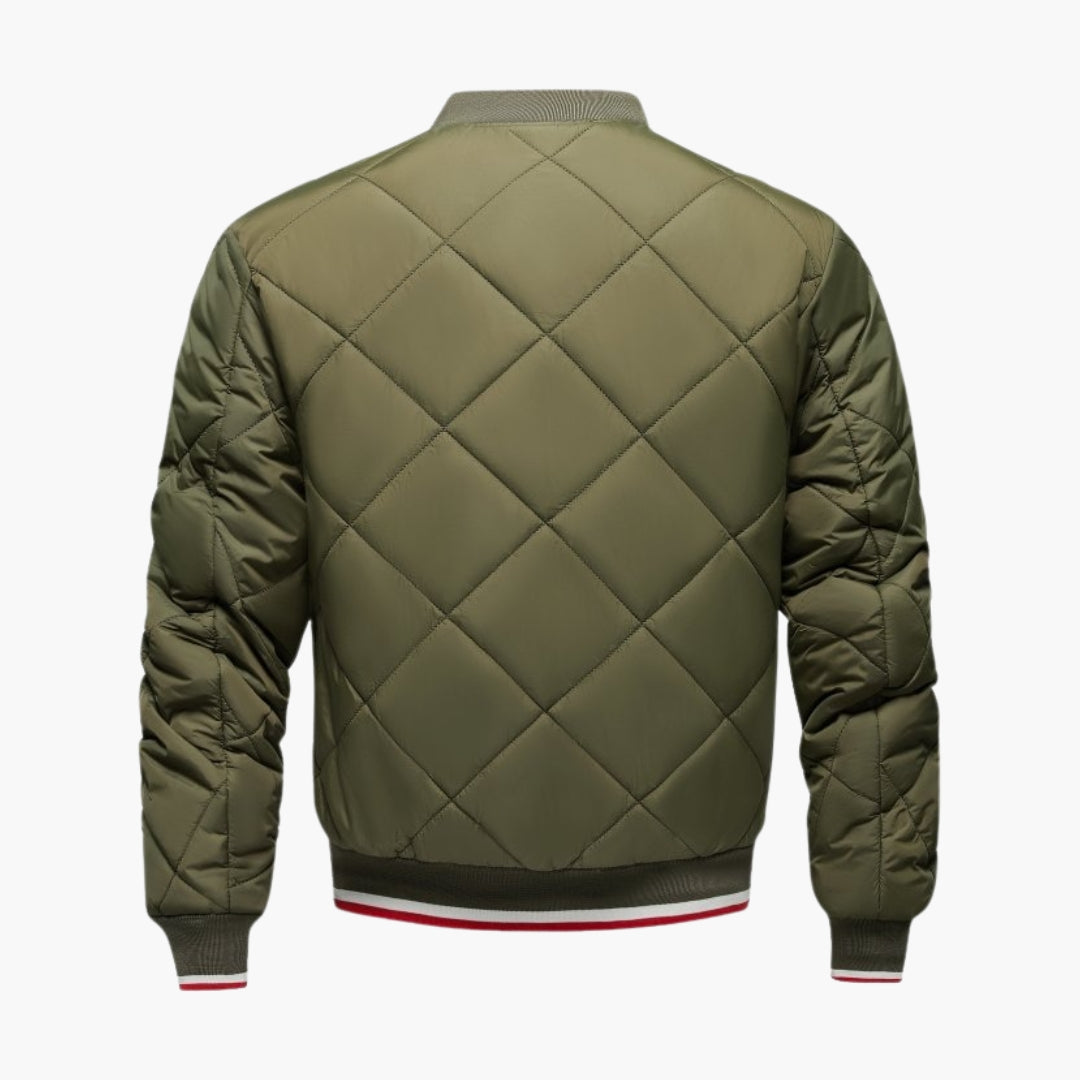 Blouson bomber trapuntato uomo con chiusura lampo