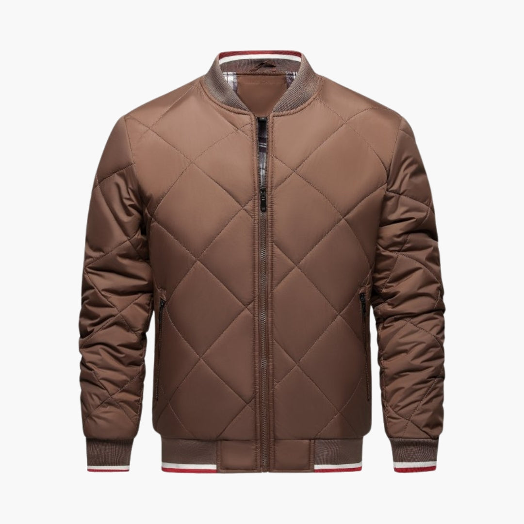 Blouson bomber trapuntato uomo con chiusura lampo
