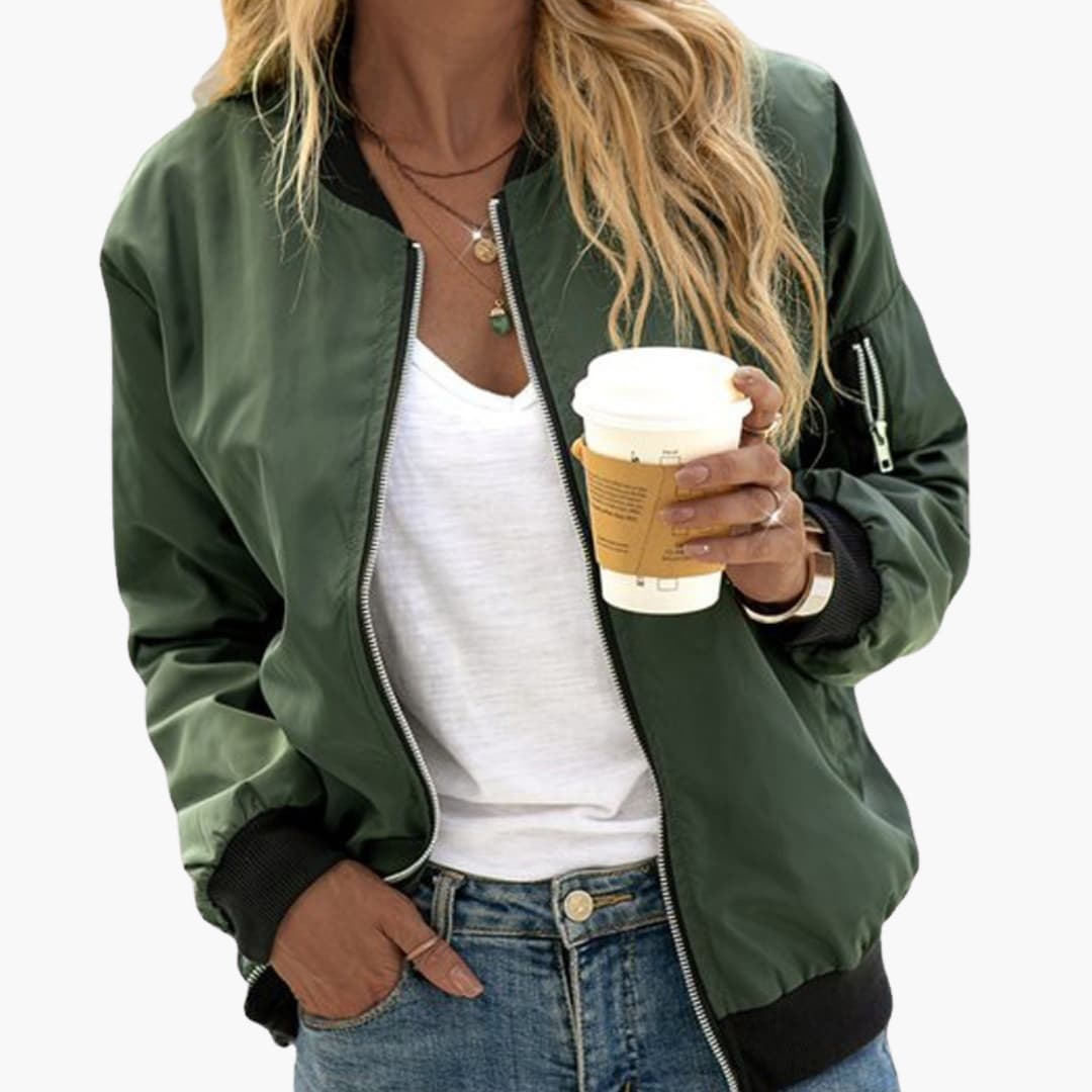 Bomber Femme avec Fermeture Zippée