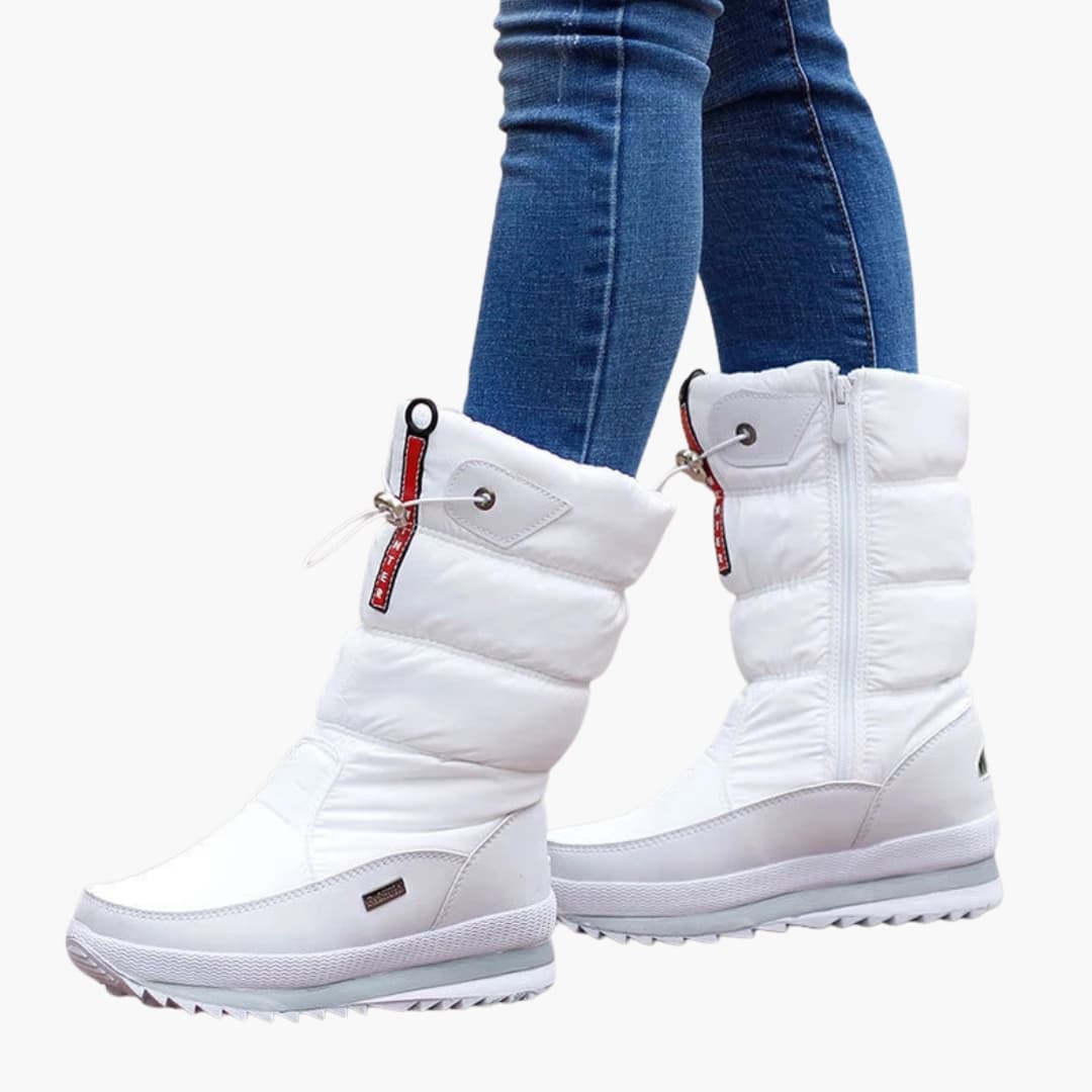 Bottes de neige femme avec fermeture latérale et tige matelassée