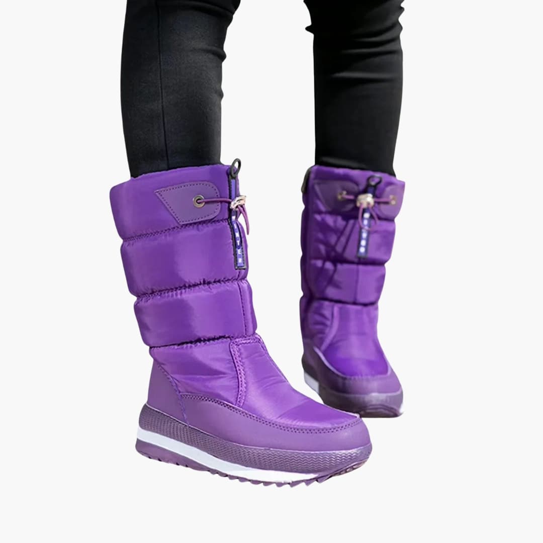Bottes de neige femme avec fermeture latérale et tige matelassée