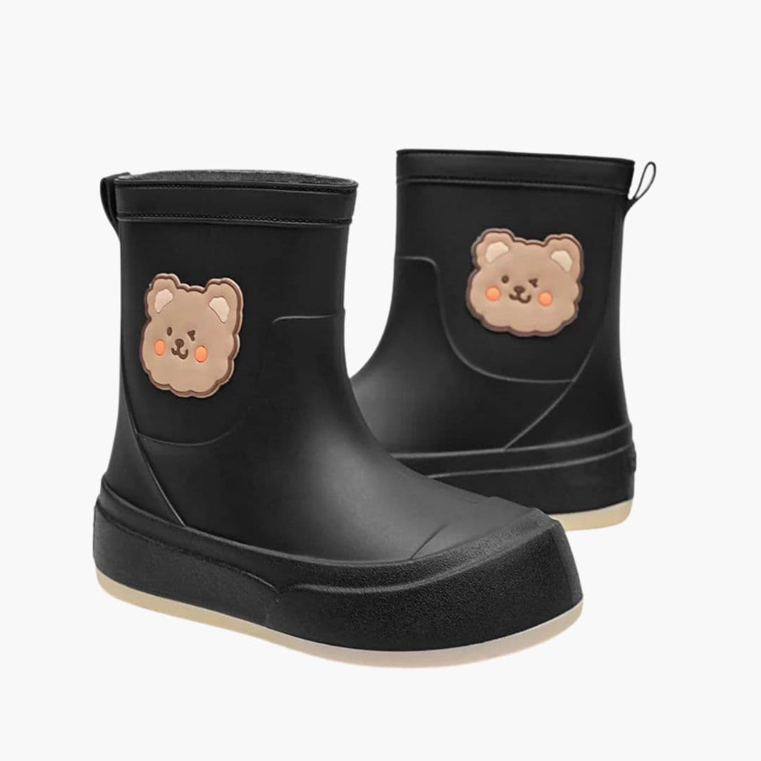 Bottes femme en caoutchouc avec motif ours