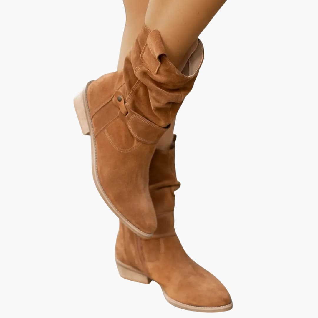 Bottines pour femmes avec fermeture éclair latérale et détail de sangle