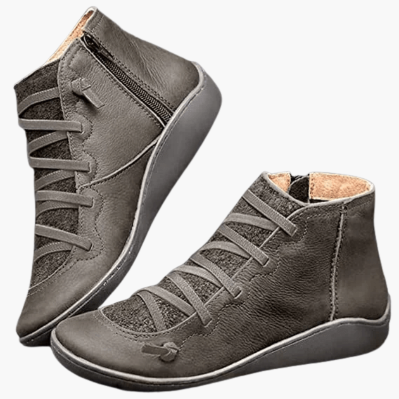 Bottines pour homme avec fermeture éclair latérale et laçage