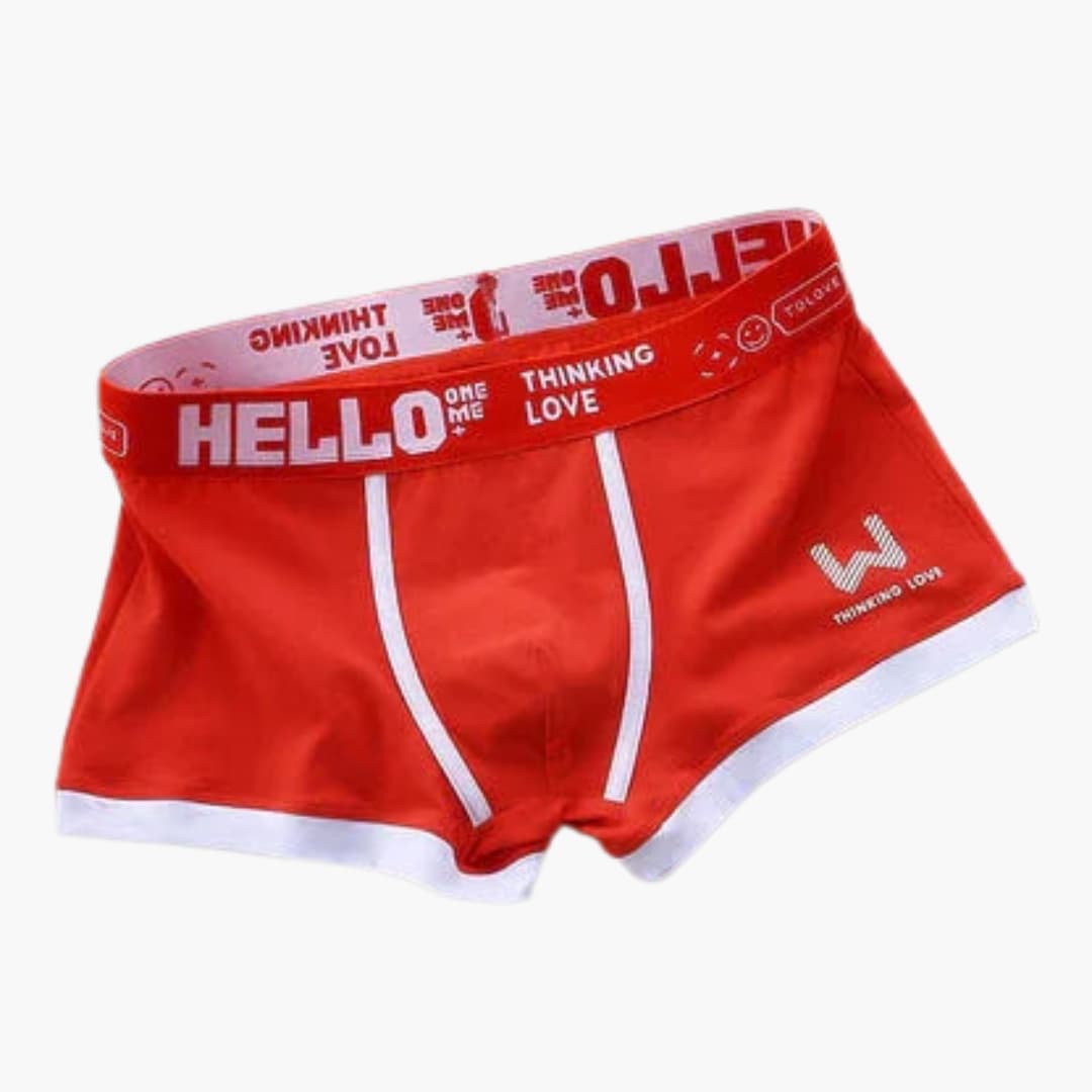 Boxer pour homme avec ceinture élastique et bordure contrastée