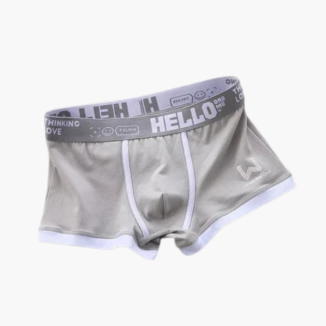 Boxer pour homme avec ceinture élastique et bordure contrastée