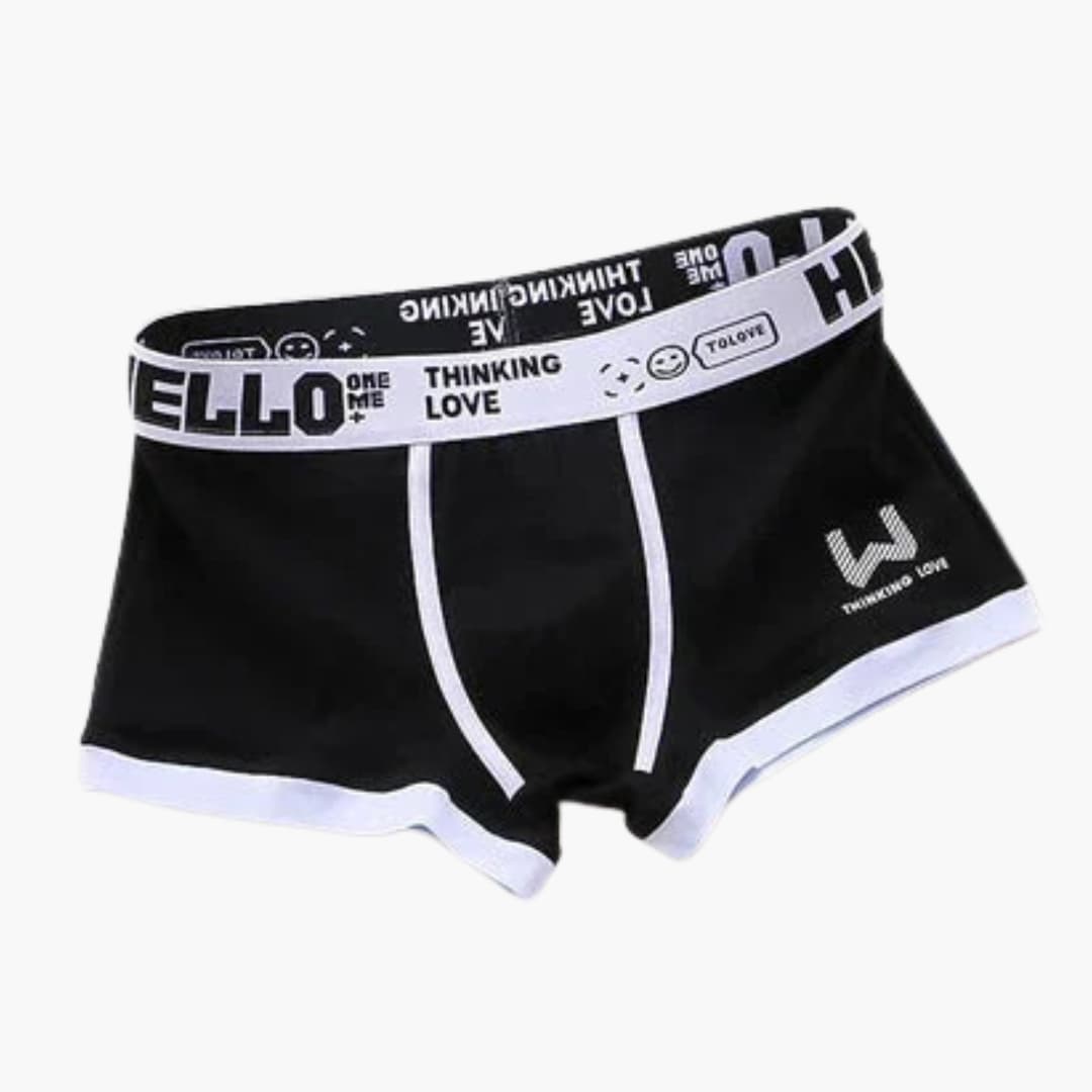 Boxer pour homme avec ceinture élastique et bordure contrastée