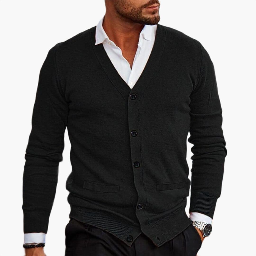 Cardigan Col V Pour Homme avec Boutons