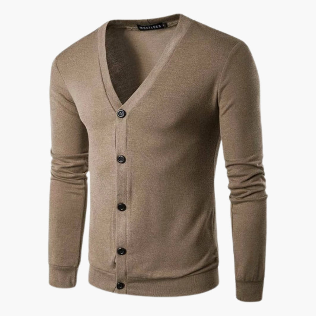 Cardigan homme en maille avec ouverture sur le devant