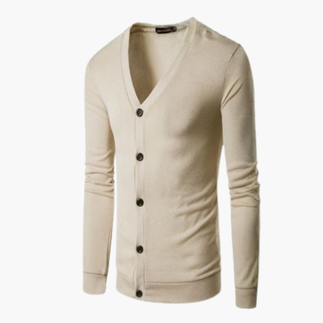 Cardigan homme en maille avec ouverture sur le devant