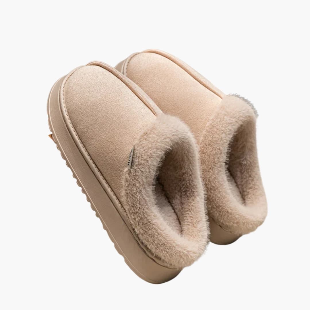 Chaussons d’intérieur femme avec doublure et semelle antidérapante