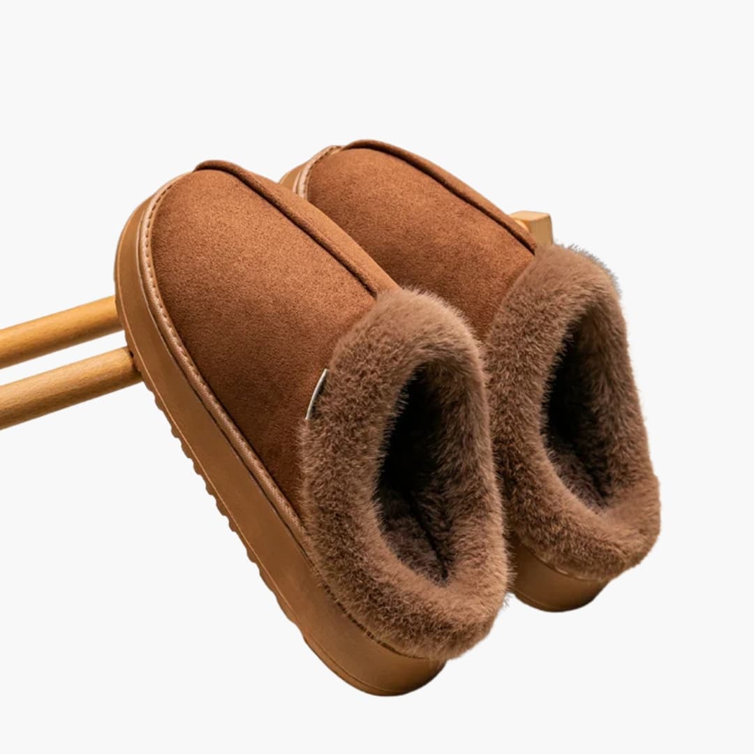 Chaussons d’intérieur femme avec doublure et semelle antidérapante