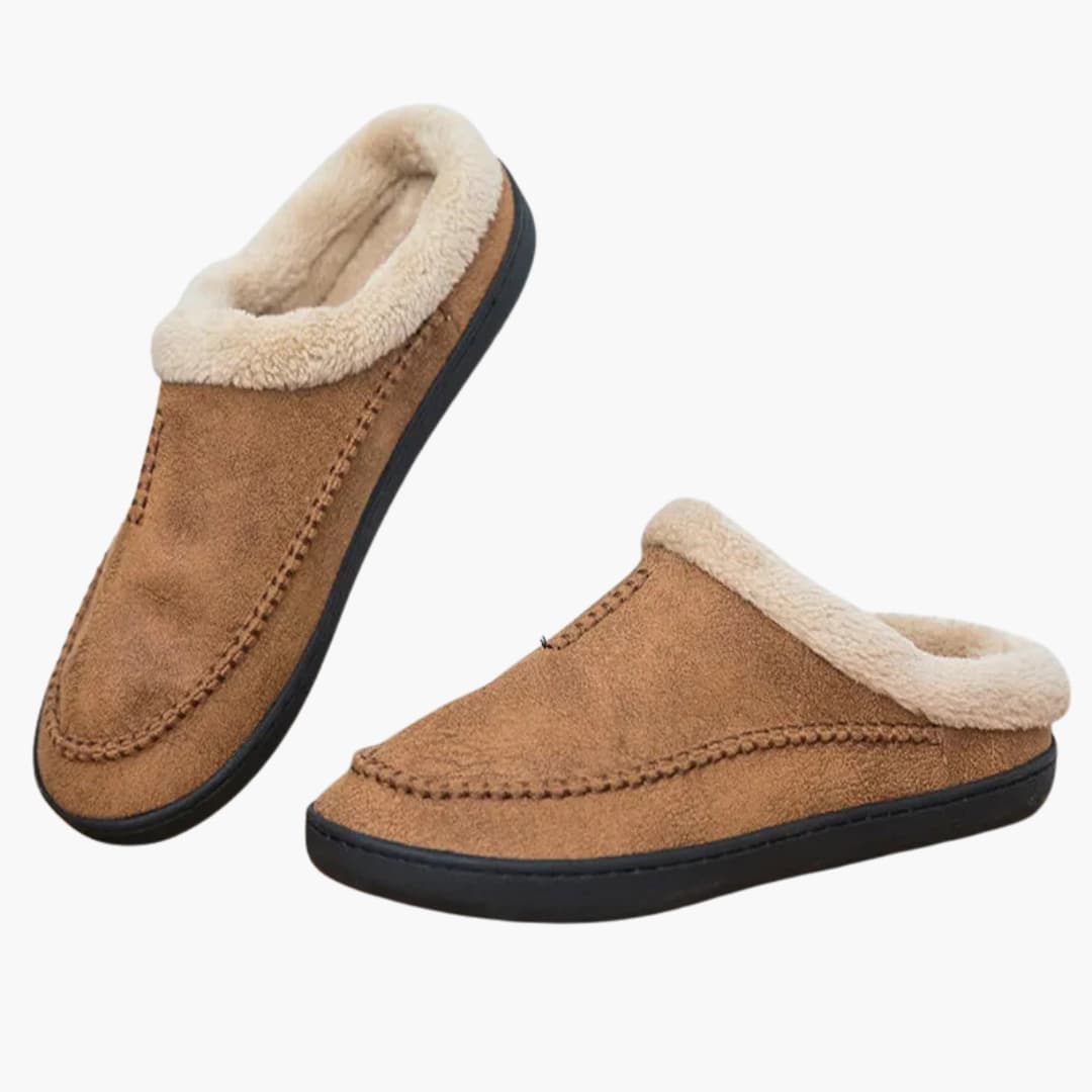 Chaussons homme à enfiler avec semelle antidérapante