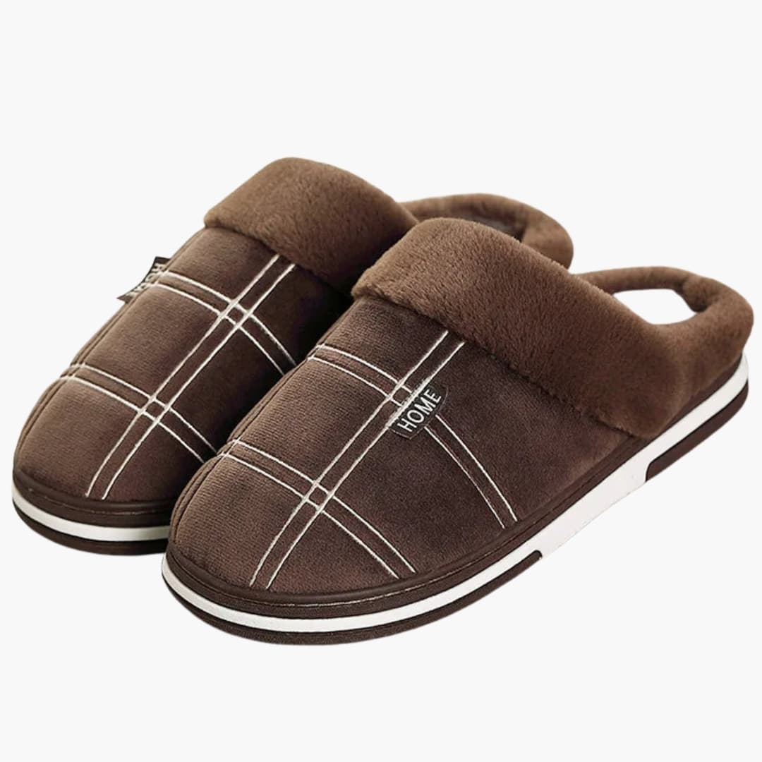 Chaussons homme avec doublure intérieure et semelle antidérapante