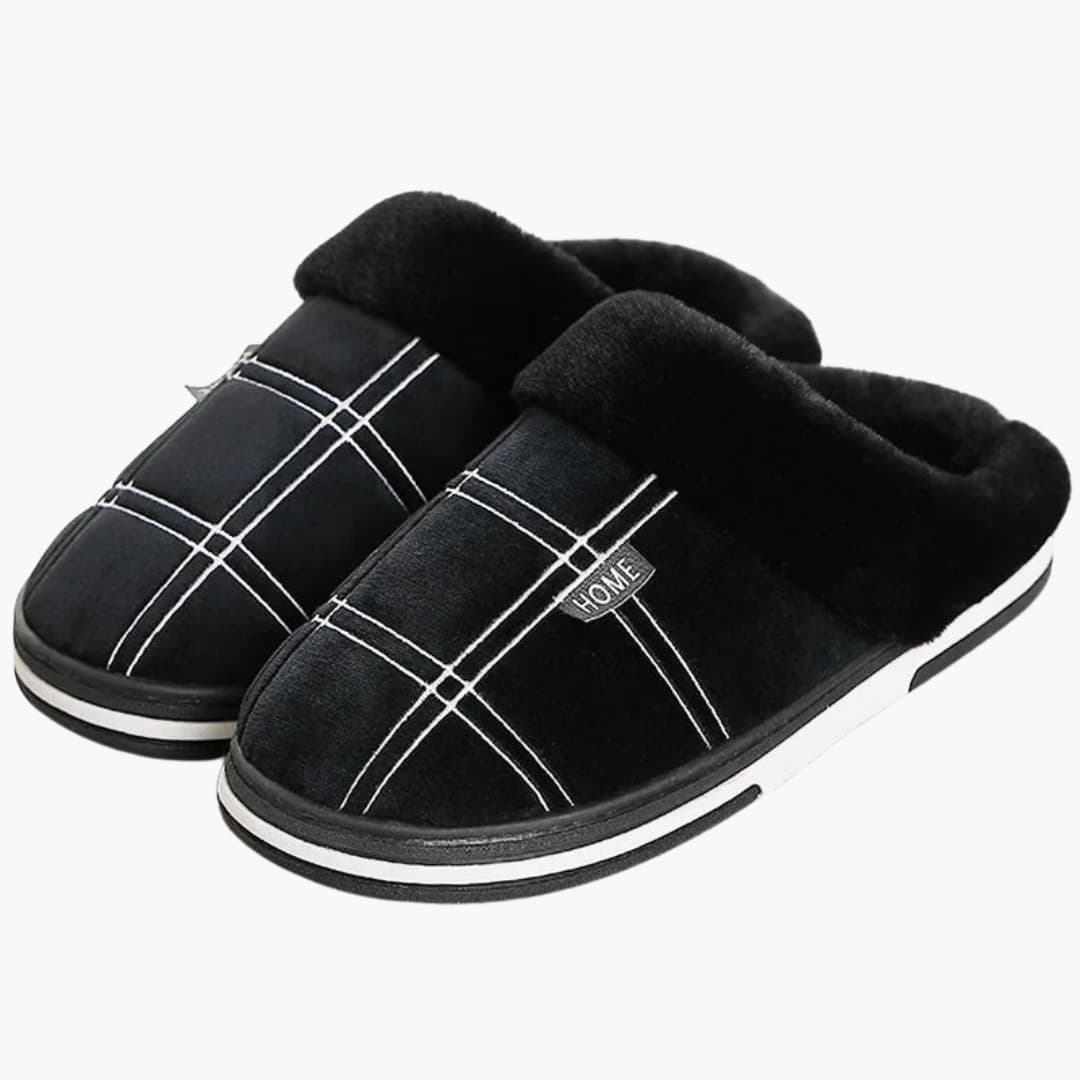 Chaussons homme avec doublure intérieure et semelle antidérapante