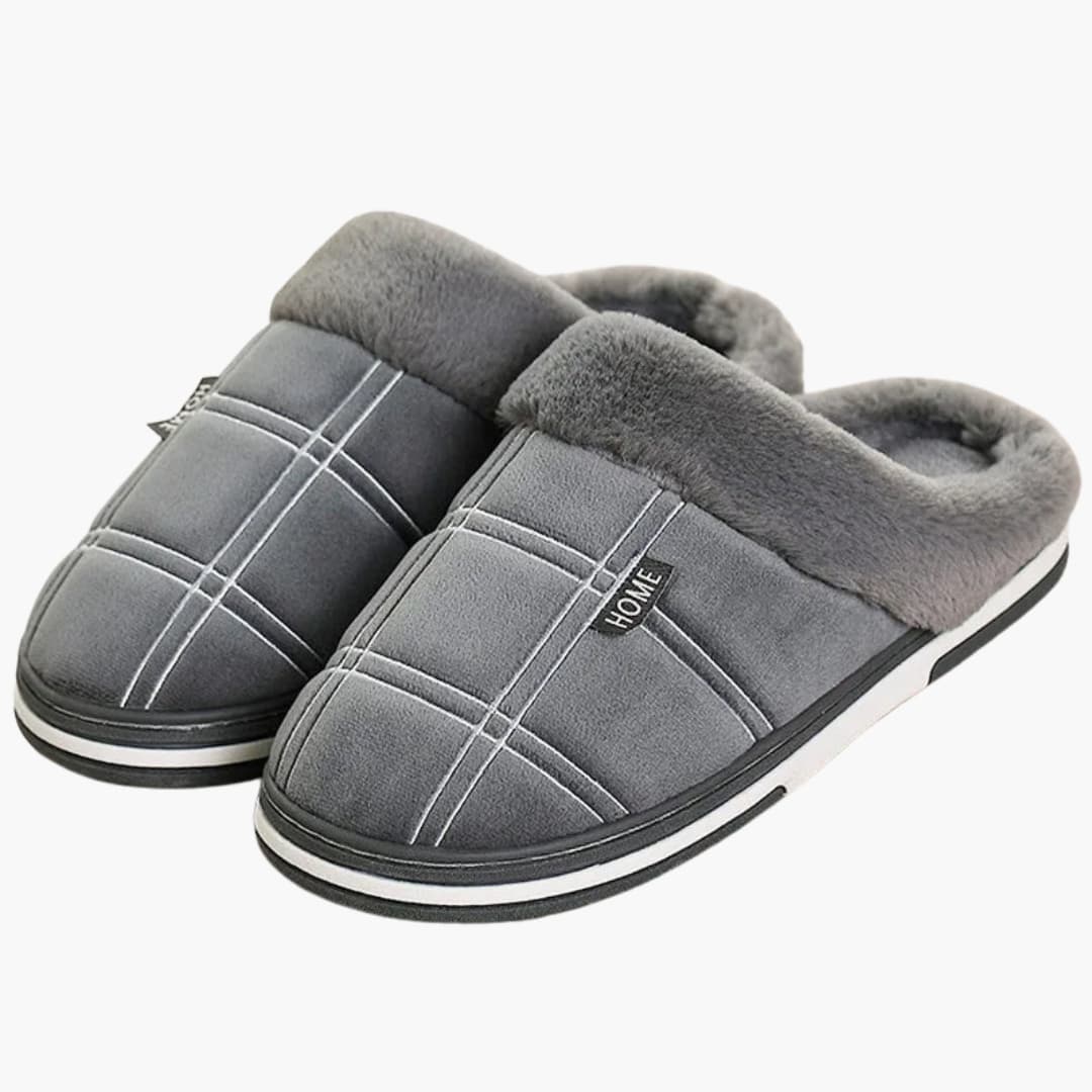 Chaussons homme avec doublure intérieure et semelle antidérapante