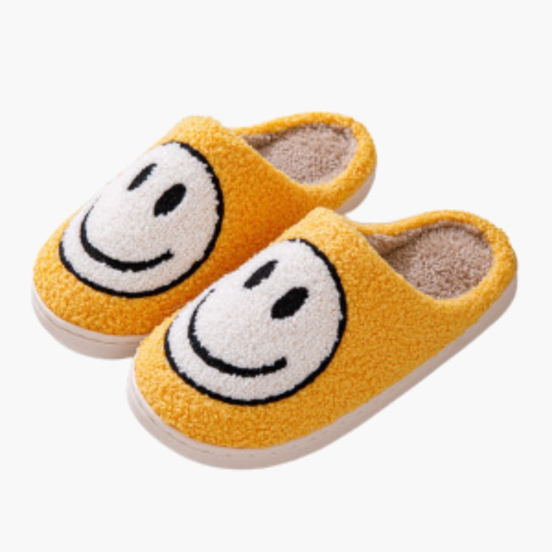 Chaussons unisexe avec tige à motif et semelle antidérapante