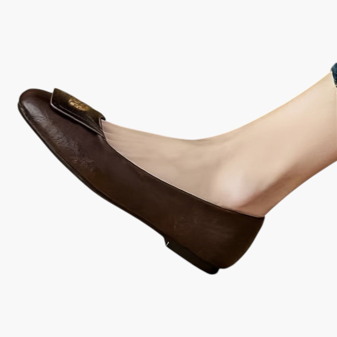 Chaussures Femme Slip On avec Bout Uni et Semelle TPR