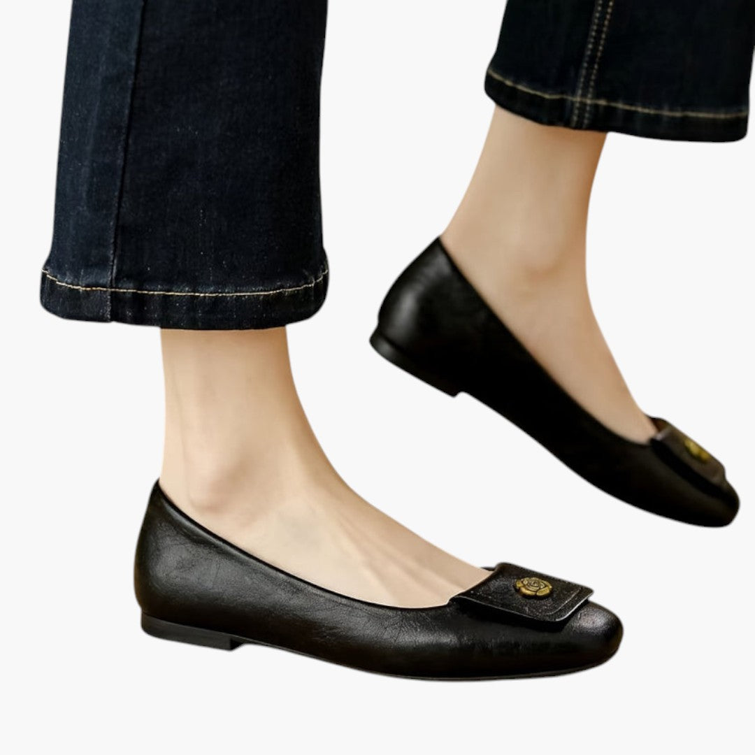 Chaussures Femme Slip On avec Bout Uni et Semelle TPR