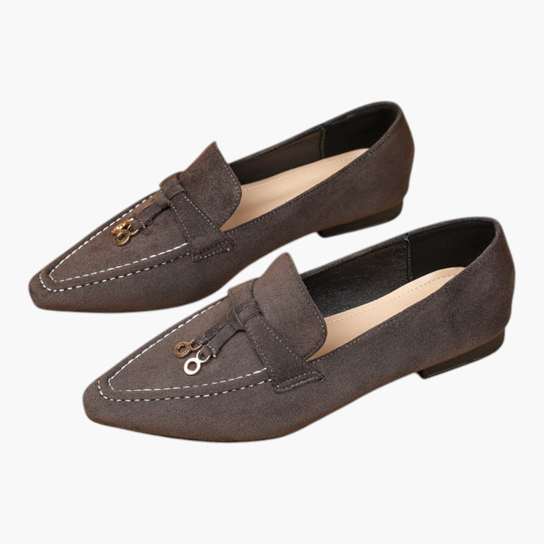 Chaussures Confortables Femme avec Bout Carré et Fermeture Slip On
