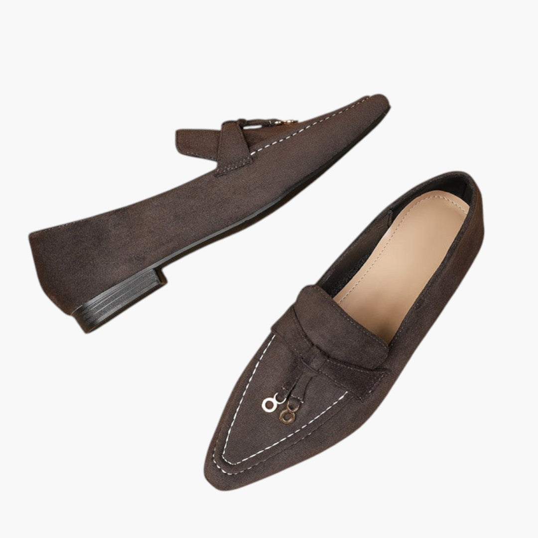 Chaussures Confortables Femme avec Bout Carré et Fermeture Slip On
