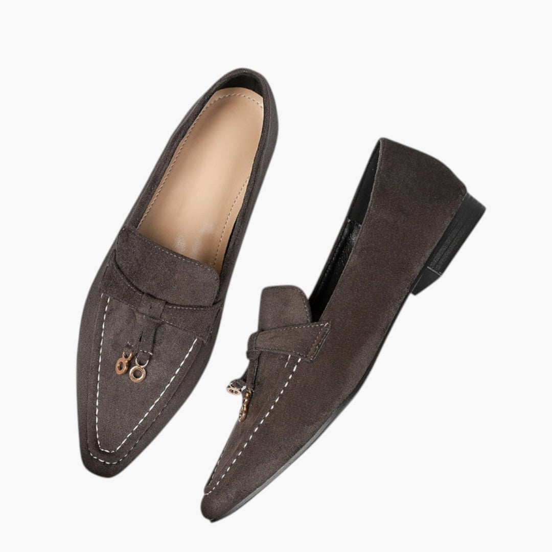 Chaussures Confortables Femme avec Bout Carré et Fermeture Slip On