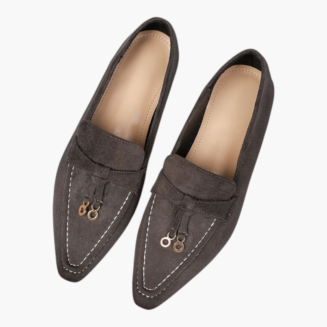 Chaussures Confortables Femme avec Bout Carré et Fermeture Slip On