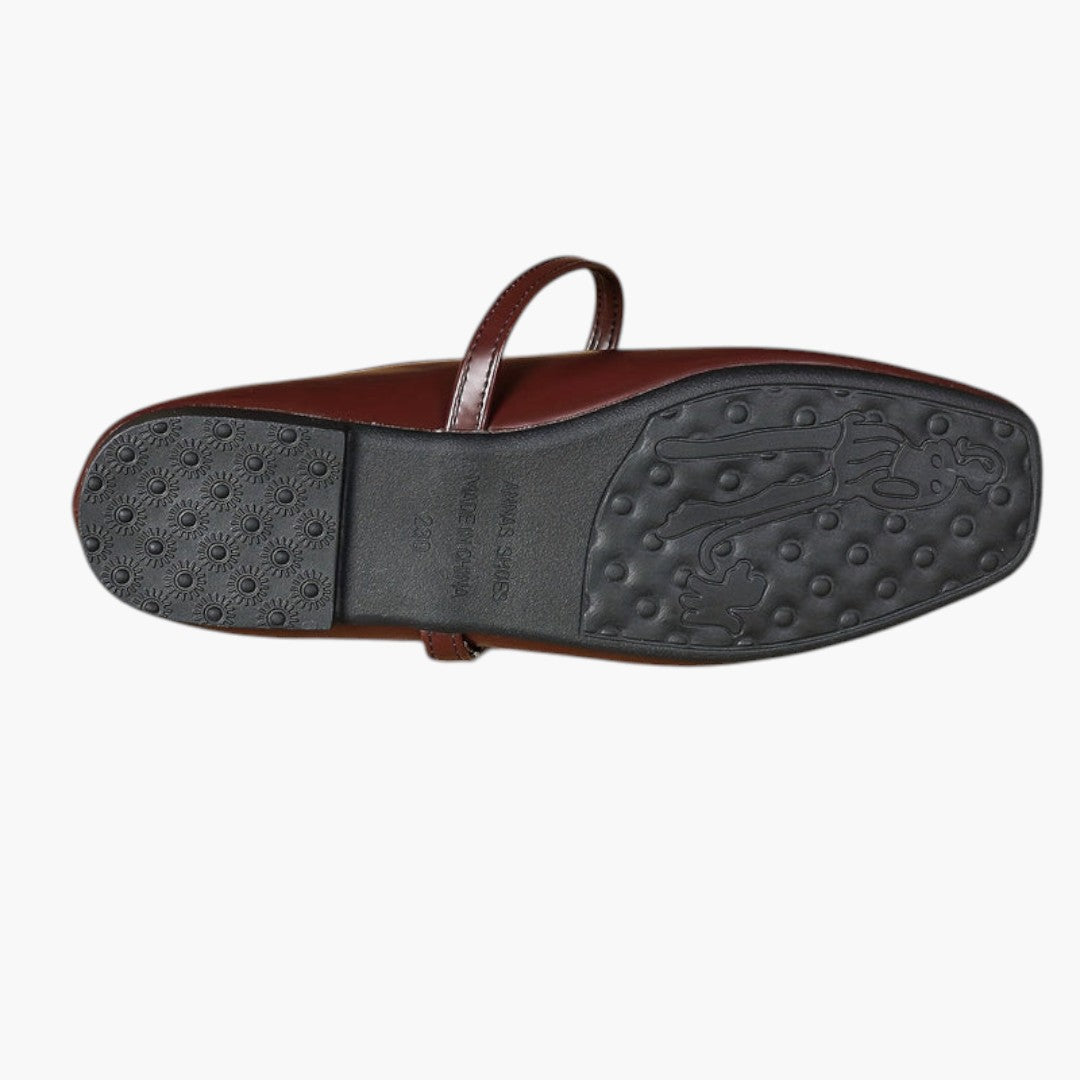 Chaussures Mary Jane Femme avec Bride Boucle et Bout Rond