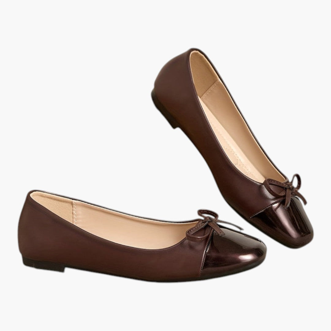 Chaussures Plates Confortables Femme a Bout Carré et Semelle PVC