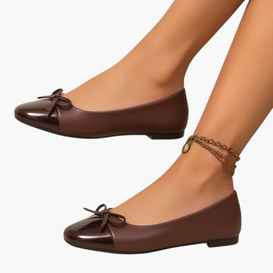 Chaussures Plates Confortables Femme a Bout Carré et Semelle PVC