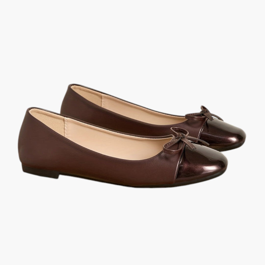 Chaussures Plates Confortables Femme a Bout Carré et Semelle PVC