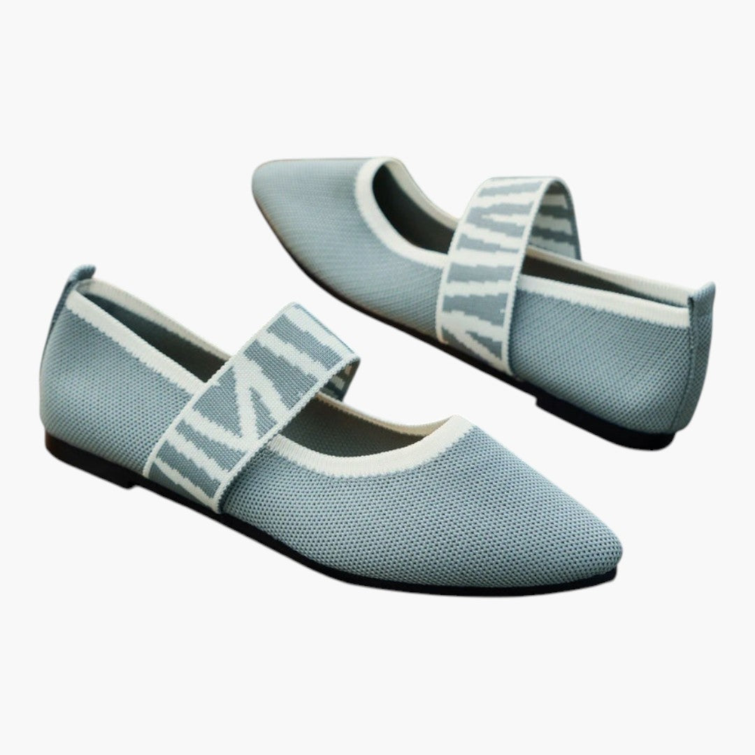 Chaussures Plates Mary Jane Femme a Bout Pointu et Bride Élastique