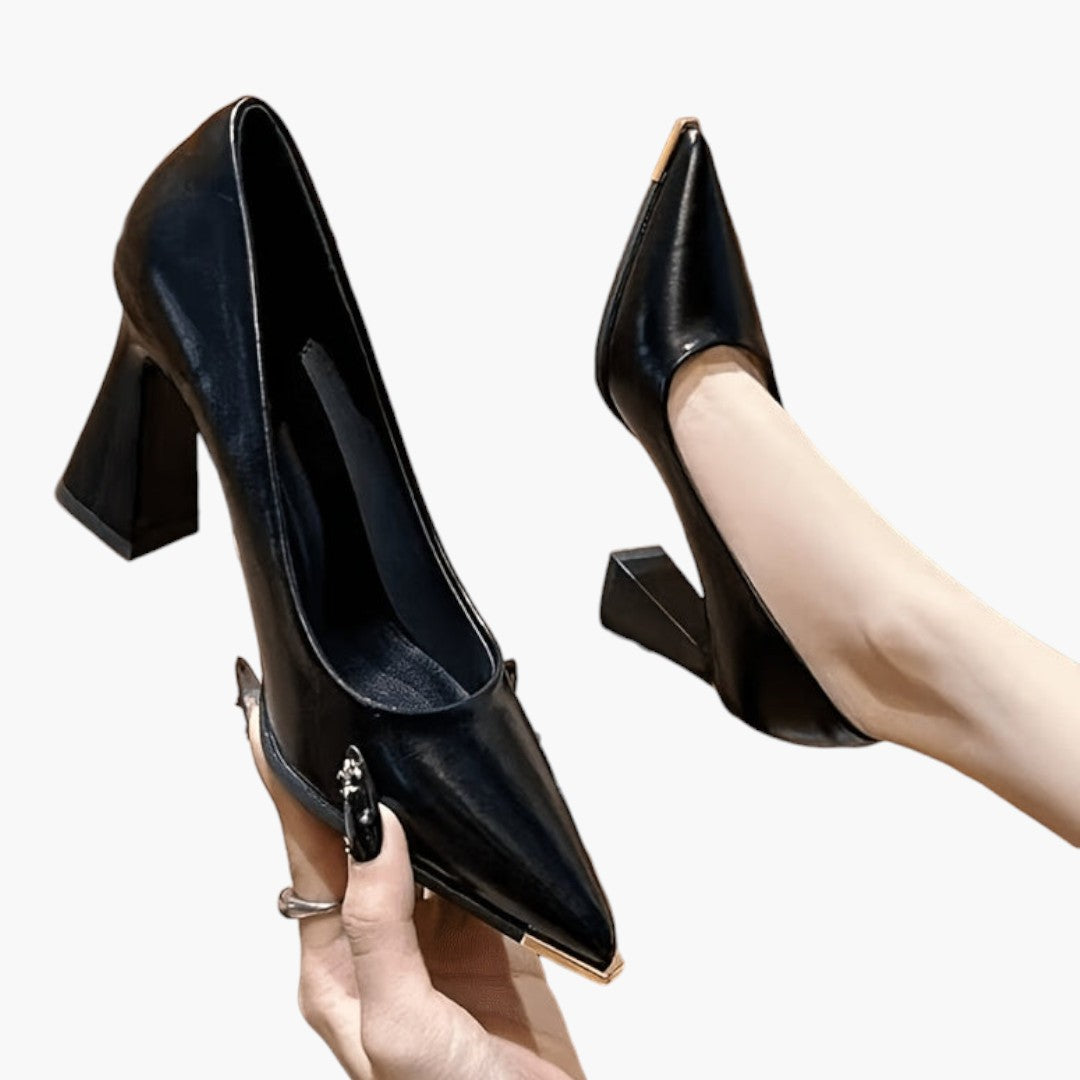 Chaussures Pointues Femmes avec Semelle en Caoutchouc