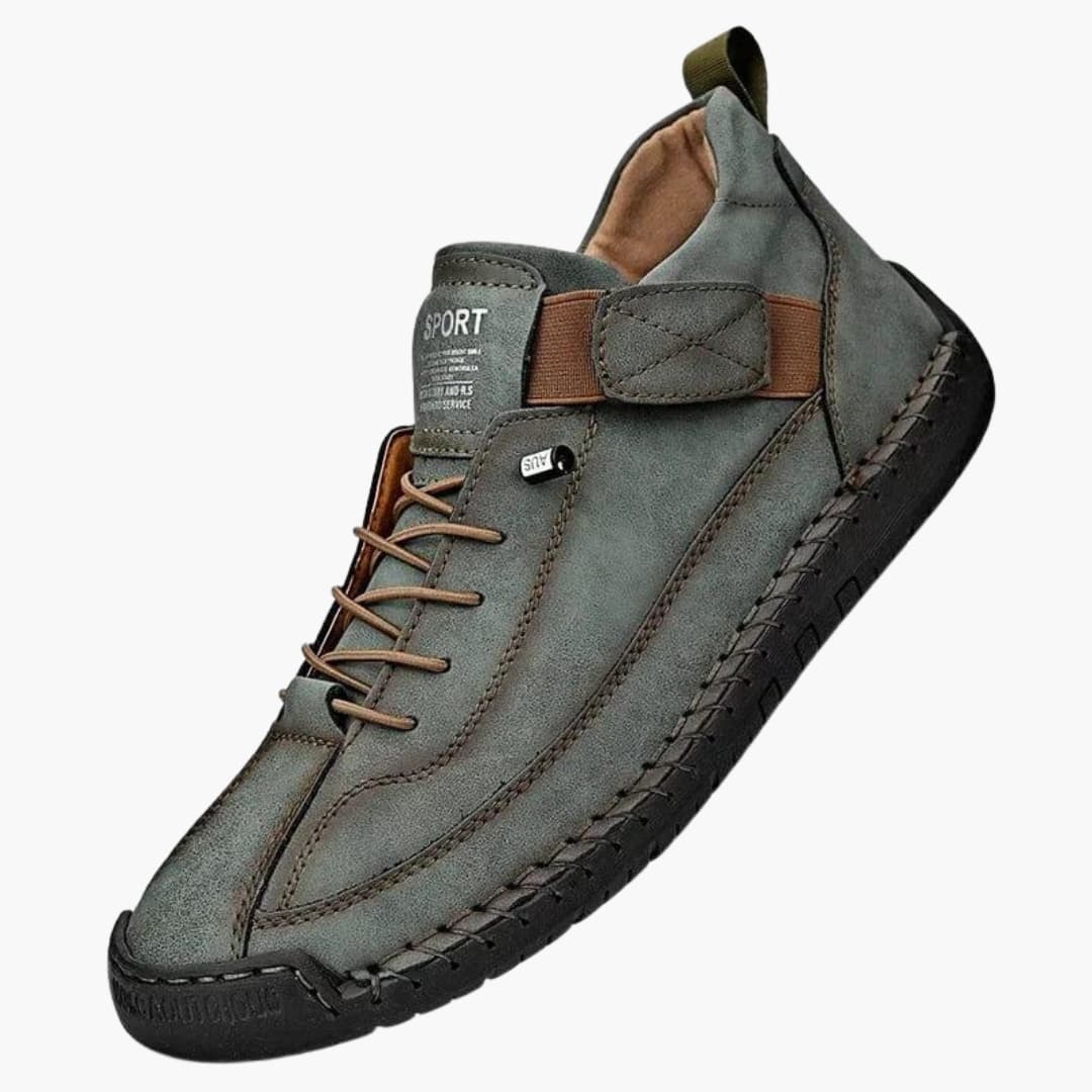 Chaussures à lacets pour hommes avec tige renforcée et semelle texturée