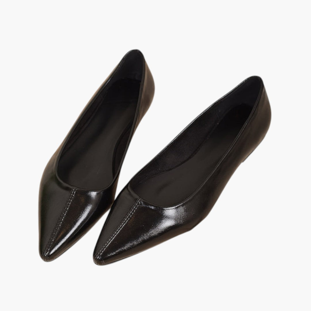 Chaussures plates femme avec bout pointu et semelle coussinée