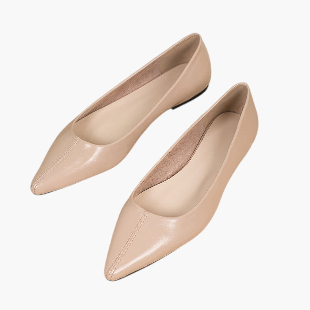 Chaussures plates femme avec bout pointu et semelle coussinée