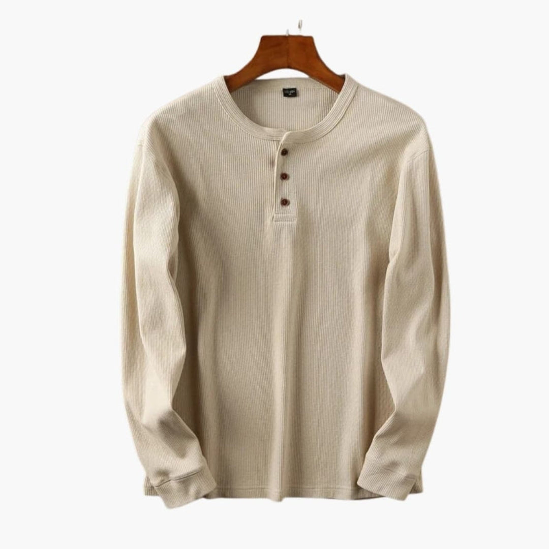 Chemise Henley Homme avec Patte Boutonnée