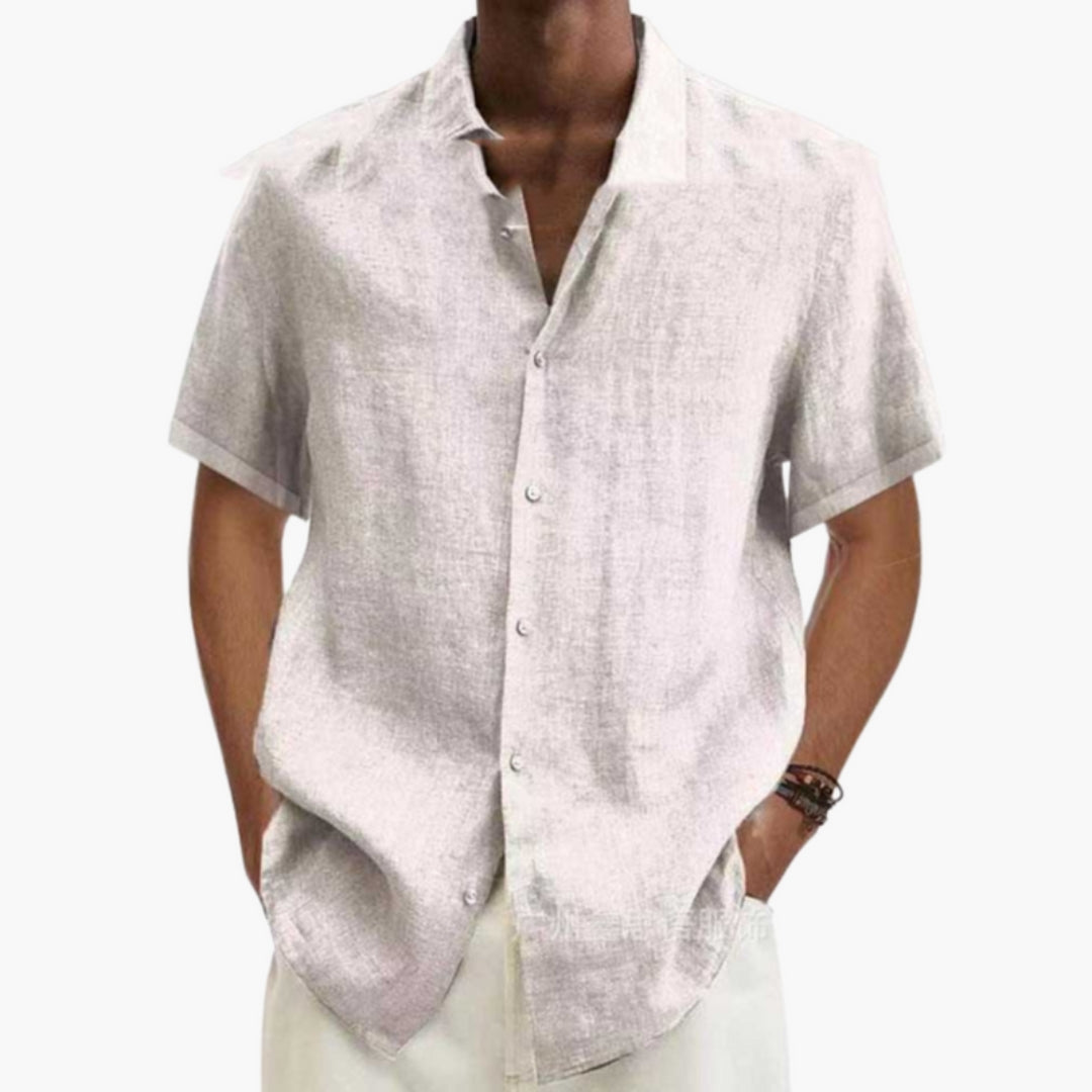 Camicia uomo a maniche corte e colletto classico