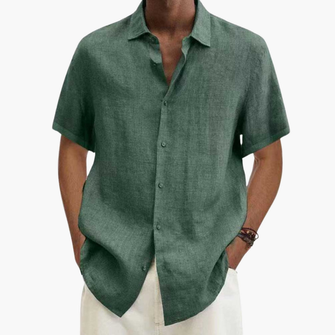 Camicia uomo a maniche corte e colletto classico