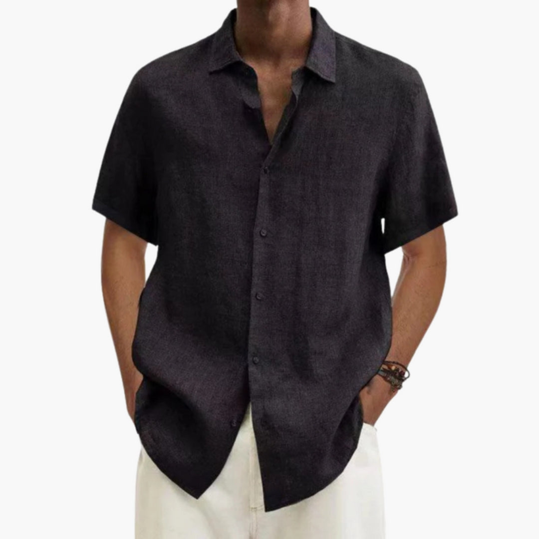 Camicia uomo a maniche corte e colletto classico
